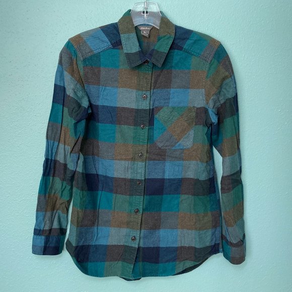 Eddie Bauer Tops - LAST CHANCE - Donating 5/25 Eddie Bauer Teal / Blue / Green Flannel